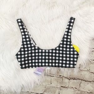 NWT Gingham Bathing Suit Top